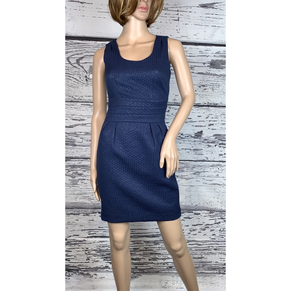 Banana Republic - Metallic Blue Sheath Dress
